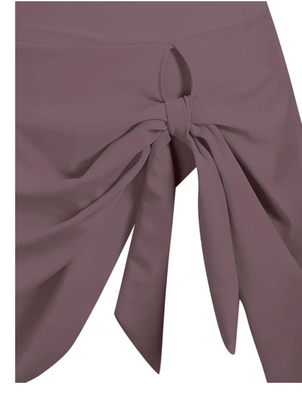 NWOT Zaful Lavender Gray Twist Front Cutout Swim Dress -- XL